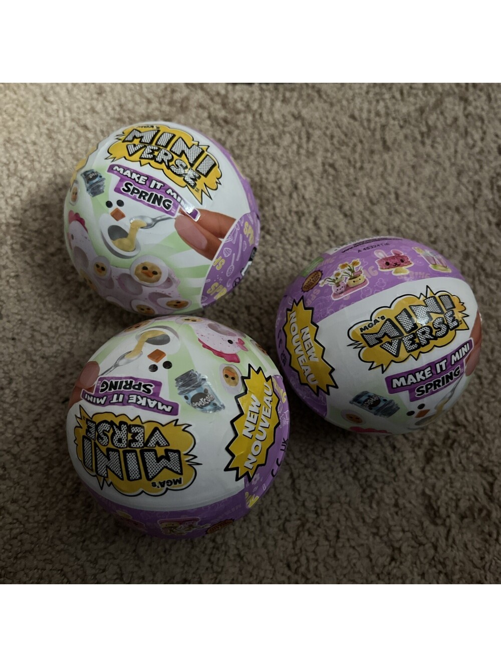 3 SEALED Mini Verse Make It Mini Spring ~ 3 blind. Balls-Mystery Blinds unknown
